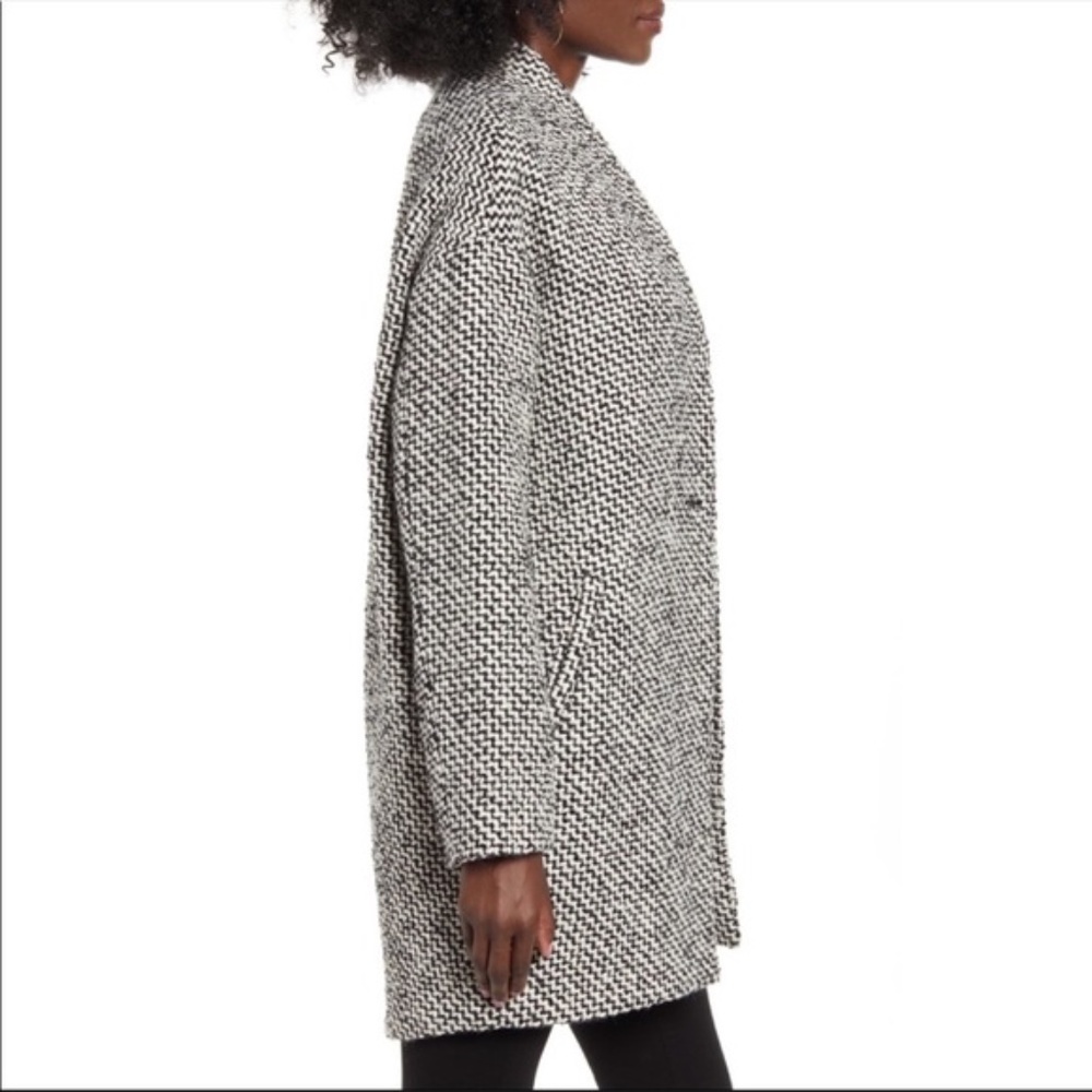 Blank NYC Black and White Say Anything Tweed Coat - Picture 3 of 10